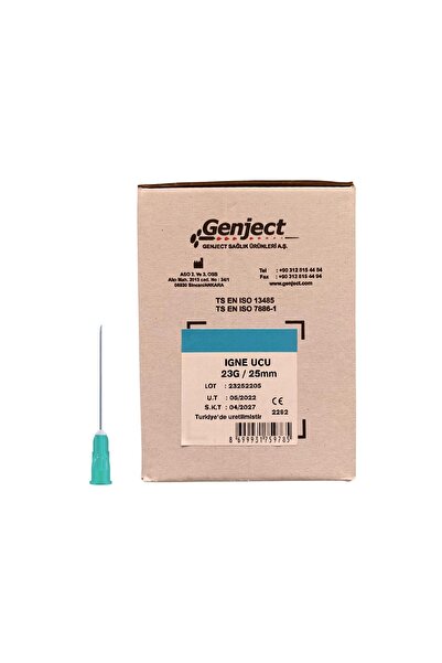 Genject - Enjektör Ine Ucu 25mm Mavi 23g - 500 Adet