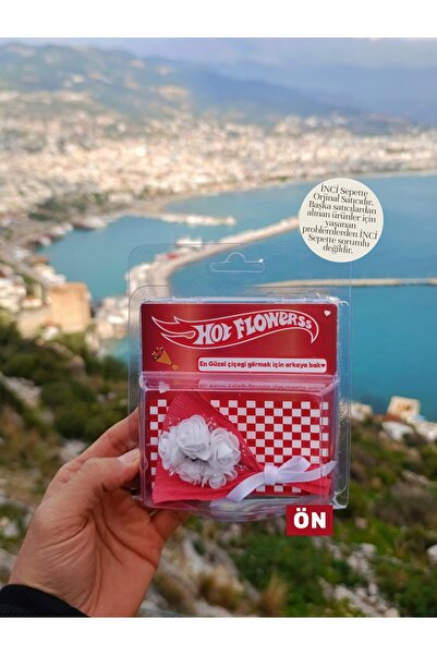 İNCİ sepette hot flowerss aynalı çiçek buketi hediye buket çiçek