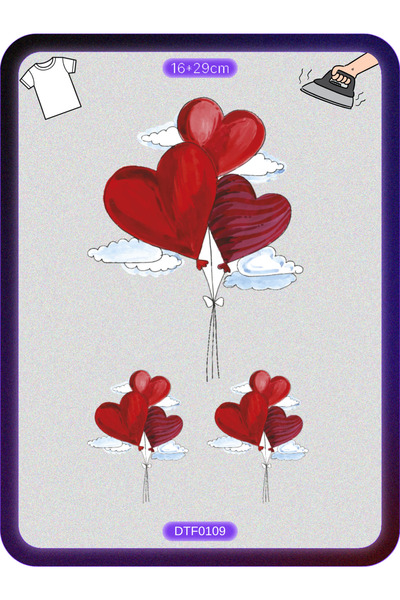 DYENOTE Sevgililer Günü Aşk Sevgi Love Kumaş Aplike Yama Ütü Ile Yapışan Tran...