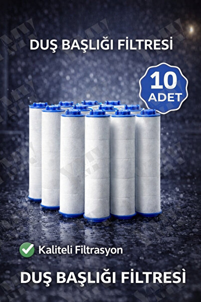 YMV 10 Adet Kireç Pas Tortu Arındırıcı Engelleyici Filtre Filtreli Duş Başlığ...