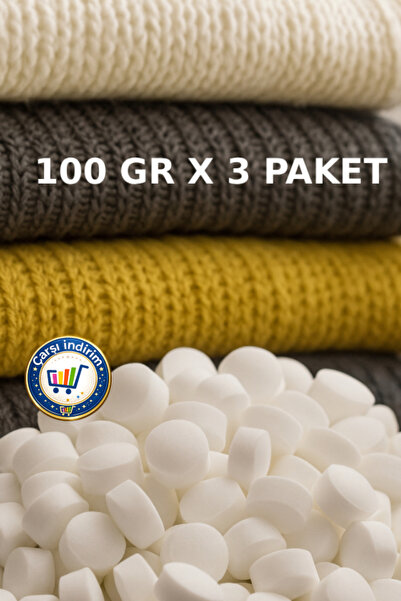 nistabolje Tablet Top Naftalin 100 gr X 3 Paket(LAVABOLARDA KULLANILMAZ) Güve...