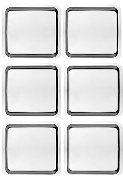 Kitchen Design Lab 6 Adet Paslanmaz Çelik Gümüş Renk Sunum Tepsisi 21 X21 Cm ...