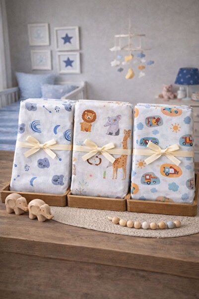Pico Baby Multi-Purpose 2-Layer Muslin Blanket & Coverlet / Set of 3 / 100% C...