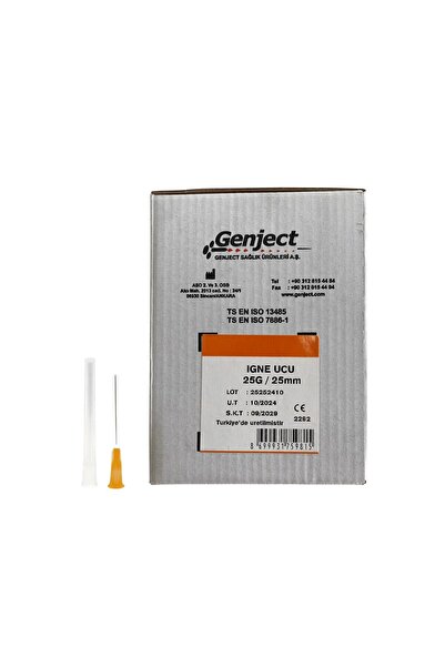Genject - ENJEKTÖR İNE UCU 25G TURUNCU 25MM - 500 ADET