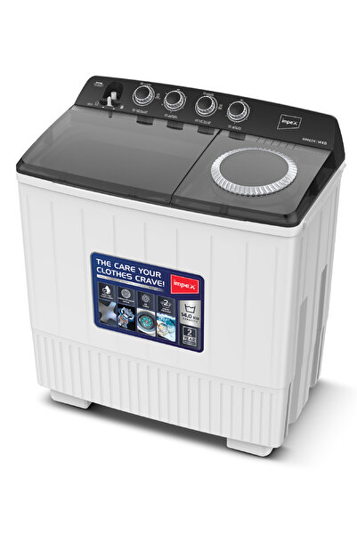 İMPEX غسالة ملابس نصف أوتوماتيكية سعة ١٤ كجم | حوضان | تقنية التوربو الهوائي ...