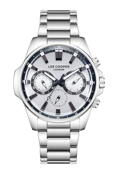 Lee Cooper Orijinal Fonksiyonları Aktif Gümüş Beyaz Takvimli Erkek Kol Saati