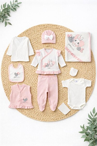 BYS BABY FASHION مجموعة من 10 قطع من ملابس الأطفال حديثي الولادة من القطن مع ...