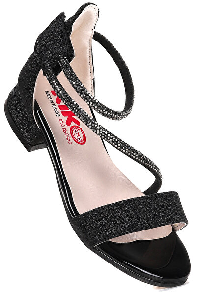 KARAMAZI Yada Kum Sandale cu glitter pentru fetițe, toc de 2 cm, pantofi de o...