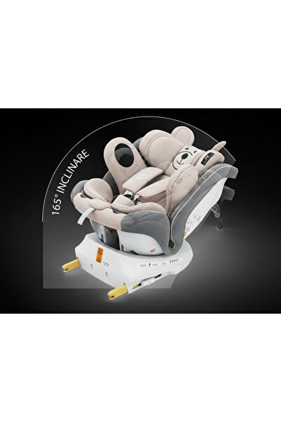 BUF BOOF ® Scaun Auto P100 i-Size R129 Rotativ 360° ISOFIX 40–150 cm (0–36 kg) UrsPink