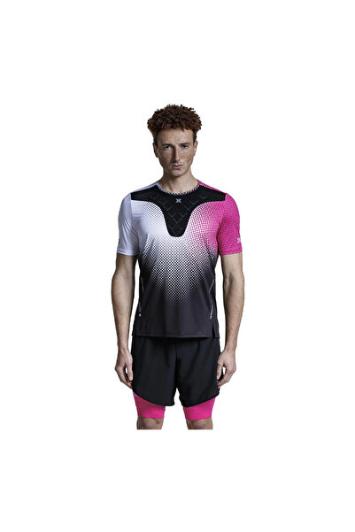 X Bionic Tricou Barbati X-BIONIC Corefusion Run Dot Fade-White-Neo Pink