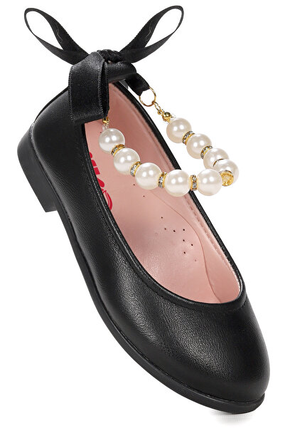 KARAMAZI Бланш еластични балетни пантофки за момичета с кожена подплата