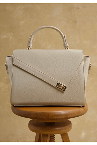 Armine Kadın Krem Çapraz Askılı El & Omuz Çantası 405