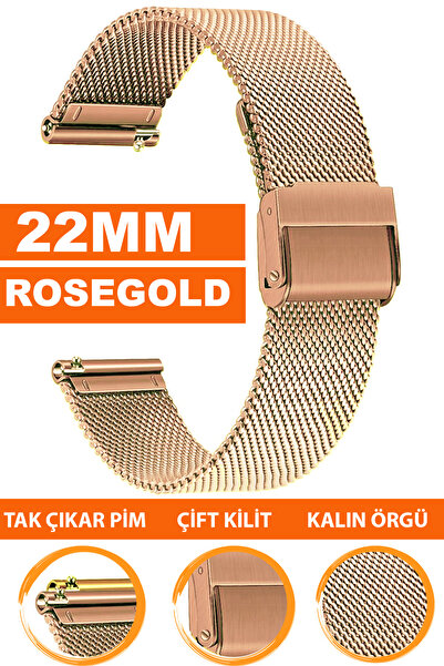 COBRA 22mm Fossil-Welder-Casio-Seiko-Omega-Armani Saat Uyumlu Kalın Metal Has...