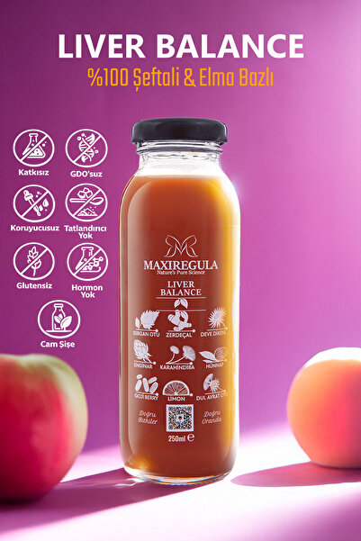 maxiregula Liver Balance Bitkisel İçerikli Fonksiyonel %100 Şeftali & Elma Me...