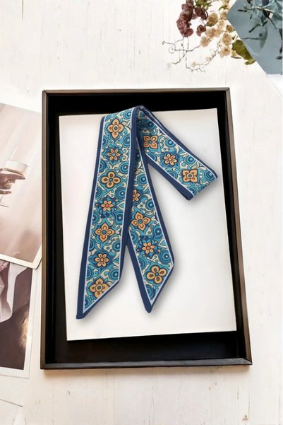 Walkenzo Ethnic Patterned Special Design Bag Bracelet Hair Multi-Purpose Women's Scarf