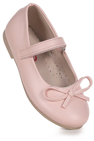 KARAMAZI Barbe Cilt Fiyonklu Cırtlı Kız Çocuk Babet Ayakkabı