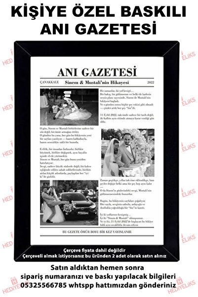 HEDİYELİKS Kişiye Özel Anı Gazetesi