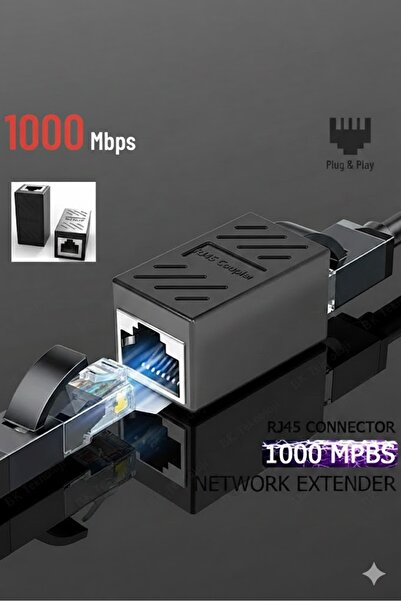 Derwell Gigabit Destekli Rj45 Dişi Dişi Cat5e/cat6/7/8 Ethernet Internet Lan ...