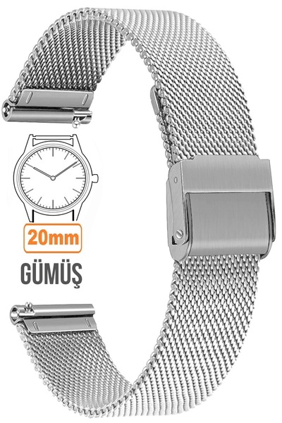COBRA 20mm Fossil-Welder-Casio-Seiko-Omega-Armani Watch Compatible Thick Metal Mesh Watch Band Klnhsr20