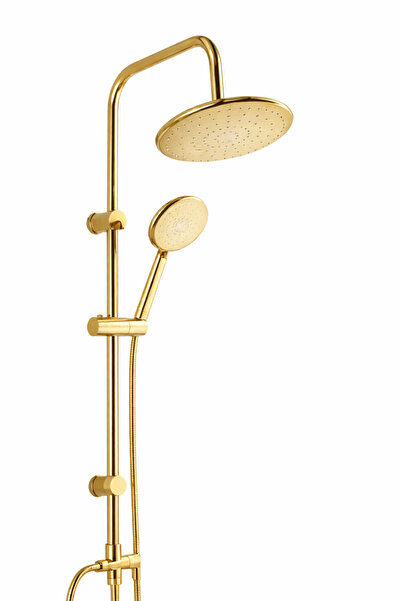 RocciArmatur Oval Gold Robot Duş Seti Yağmurlama Gold Tepe Duş Seti