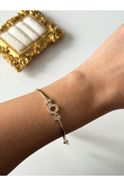 Charmist 14K Çelik Üzeri Altın Kaplama Kuyumcu İşçiliği Harf Bileklik