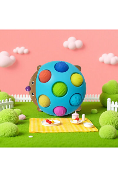 Choice لعبة تعليمية على شكل قنفذ أزرق للأطفال، ذات أشواك، لتدريب التنسيق بين ...