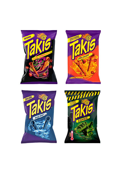 Takis Party Seti 4 Çeşit (BLUE HEAT-ZOMBIE-DRAGON-QUESO VOLCANO) 90g