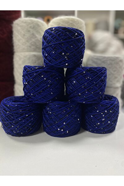 göçer Νήμα για πλέξιμο 100% βαμβάκι βισκόζη χρώμα σαξ μπλε μαύρο ασημί με πού...