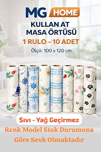 VENON 1 Roll ❤️   10 Sheets 100X120 Disposable Tablecloth Liquid-Proof Dispos...