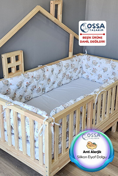 yasetex tasarım Montessori Yatak ve Beşik İçin 4 Kenar Koruma Seti Koala Desenli