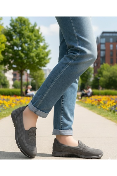 Afilli حذاء رياضي نسائي مدخن بدون رباط مريح وخفيف الوزن ونعل سميك للمشي كاجوا...