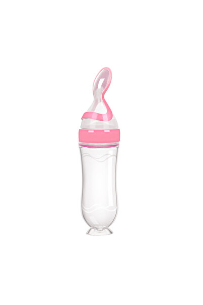 Choice pink Hot Selling Baby Feeding Silicone Bottle With Spoon 3 Oz Food Dis...