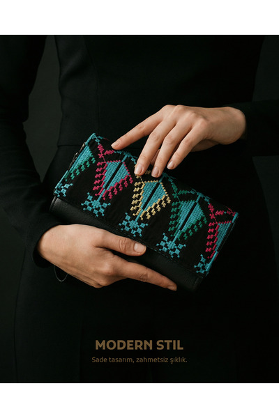 Zaytoon Handbag, Palestine Embroidered (Tatreez) Handbag 10X19 cm