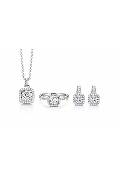 DeNors Women's Necklace, Earrings, and Ring Set with Stones – Stylish Jewelry...