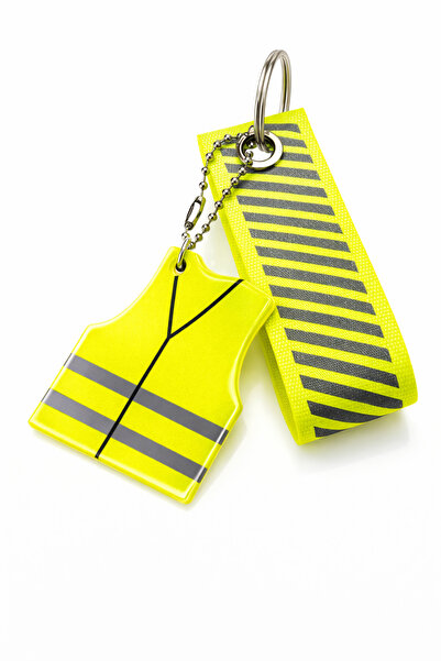 DeNors سلسلة مفاتيح على شكل سترة عاكسة |   ملحقات موقع البناء | هدية للمهندس ...