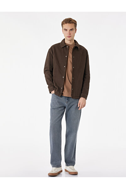 Koton بنطلون جينز قطني بخصر عادي وقصة مستقيمة