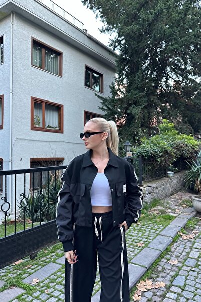 lizge giyim KUMAŞ MATCHLİ ETİKET DETAY CEKET