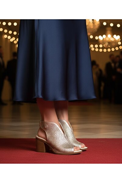 Mammamia Дамски сандали с ток от естествена кожа - за всеки ден - за сватби, ...