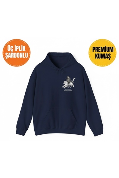 Nordrow SAMURAY KEDİ KAPÜŞONLU SWEATSHİRT / HOODİE