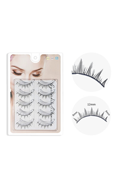 Choice 7715 وصلات رموش صناعية طويلة، 5 صفوف، 10 أزواج، مظهر طبيعي، رموش رفيعة...