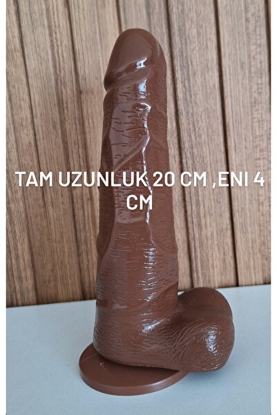 Greenport Yapay Penis Dildo 20 Cm Kahve Renk Oyuncak Dildo
