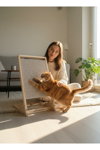 Yonga Sanat Atölyesi Cat Scratching Post, Play and Scratching Platform