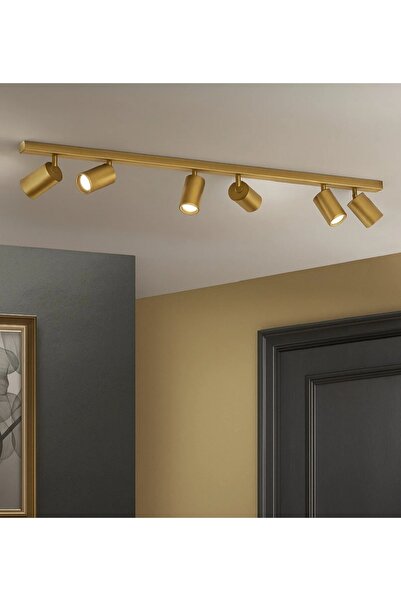 demet habek mylights 6’lı GU10 LED Tavan Spot Mat Altın Gold Eskitme Kaplama ...