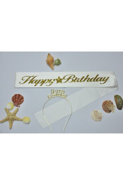 Larenya Happy Birthday Kuşak Ve Taç & Doğum Günü Partisi & Doğum Günü Parti Kuşağı