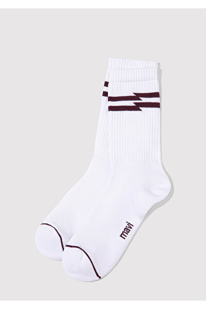 Mavi White Socks with Stripe Detail 0911583-20454