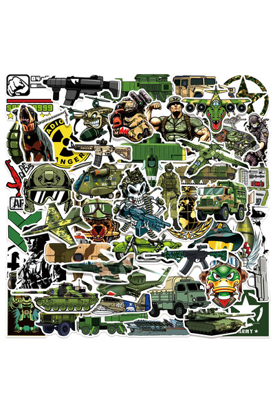 Choice 50pcs x2 50/100 Pcs Cartoon Equipment Theme Stickers No Repeat for Hel...