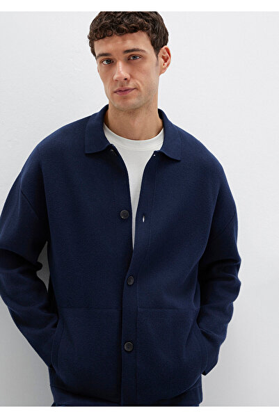 Mavi Schwarze Marineblaue Strickjacke Regular Fit / Normaler Schnitt 0710298-...