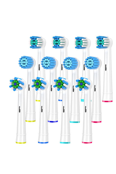 Choice White 12Pack Replacement Toothbrush Heads Compatible with Oral-B Braun...
