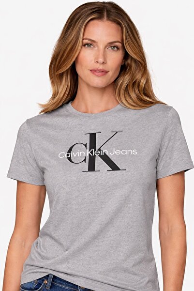 Calvin Klein Ck Women - Monogram Patterned Slim Fit T-shirt