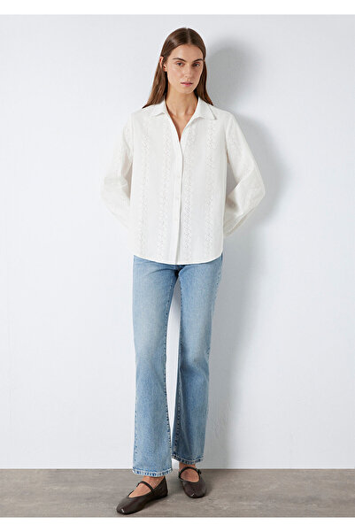 Mavi Embroidery Detailed White Shirt Regular Fit / Normal Cut 1211380-70057